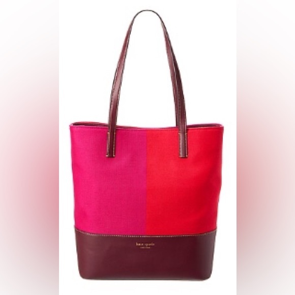 Red Color-Block Tote Bag - Picture 6 of 6